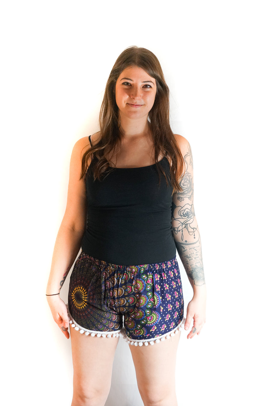 Dark Blue Mandala Shorts