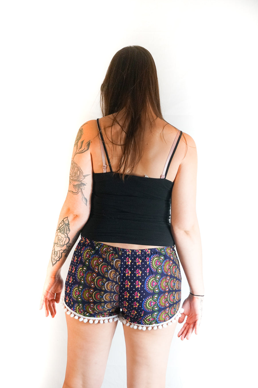 Dark Blue Mandala Shorts