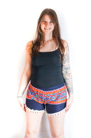 Blue Tribal Shorts