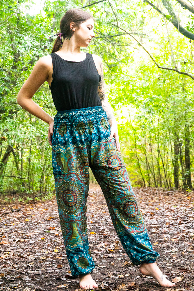 Turquoise Pendant Mandala Flow Pants