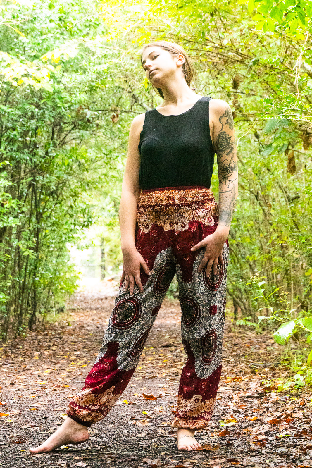 Burgundy Boheme Flow Pants
