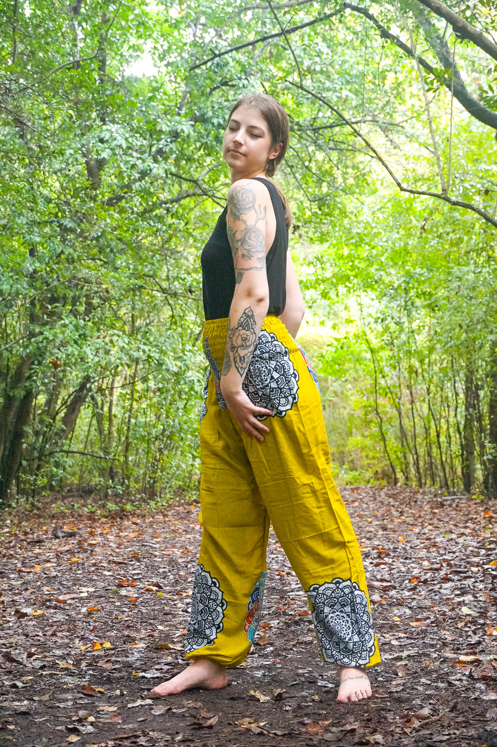 Golden Mosaic Flow Pants