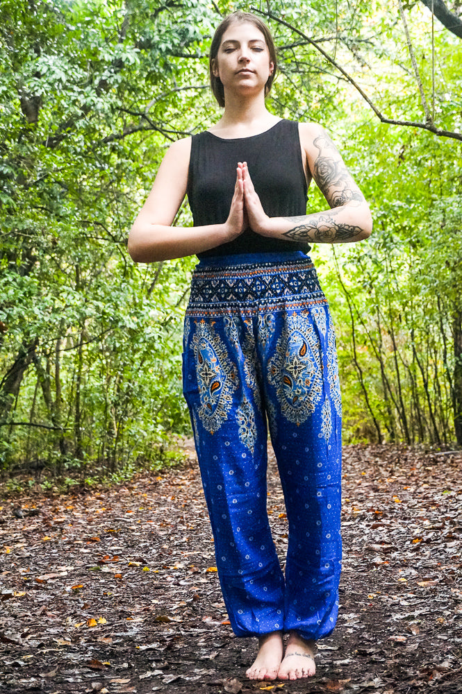 Royal Blue Paisley Flow Pants