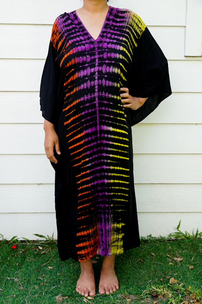 Stipes Tie Dye Kaftan