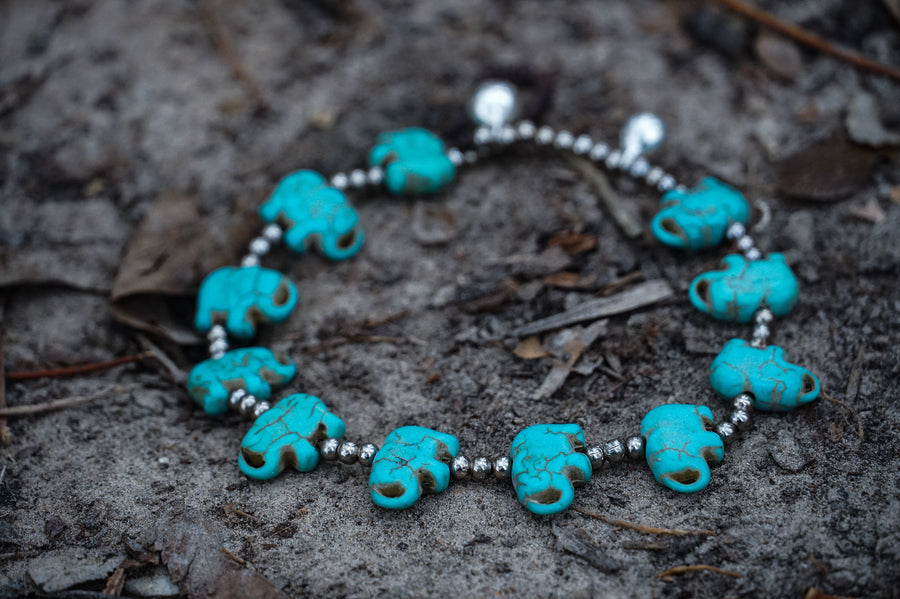Turquoise Elephant Guardian Bracelet