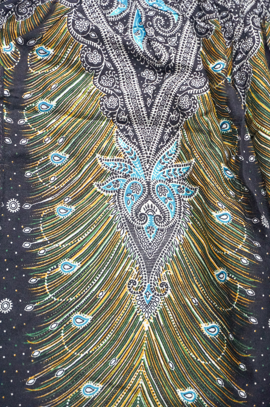 Turquoise and Brown Peacock Plus Size Harem Pants