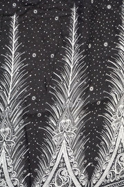 Black Peacock Light Feather Plus Size Harem Pants