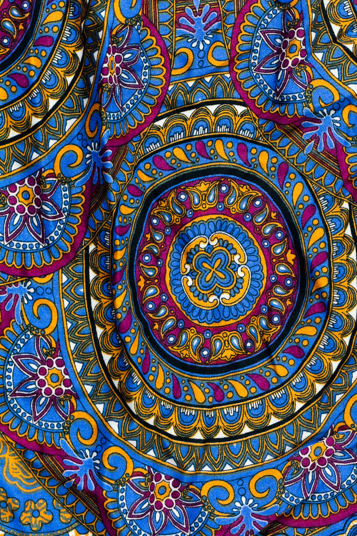 Blue Pendant Mandala Harem Pants