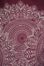 Burgundy Lotus Bloom Harem Pants