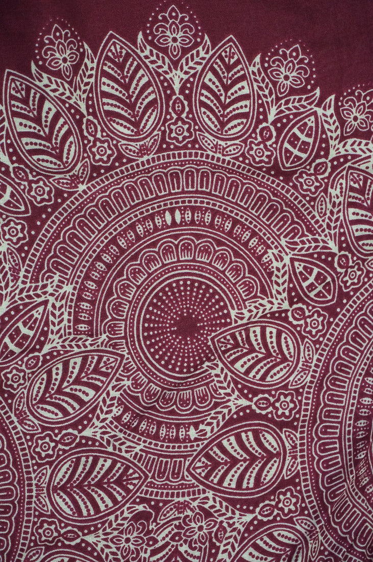 Burgundy Lotus Bloom Harem Pants