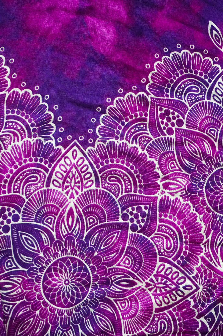 Purple Flower Bouquet Harem Pants