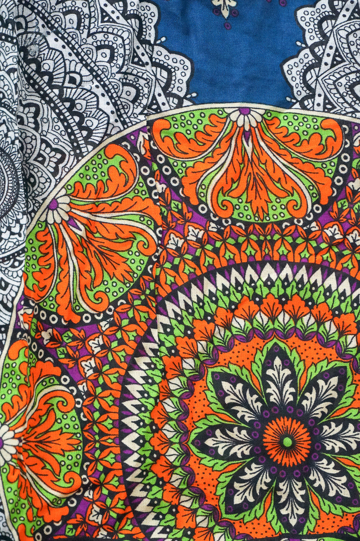 Teal Star Mandala Harem Pants